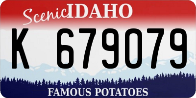 ID license plate K679079