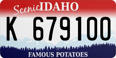 ID license plate K679100