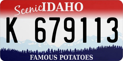 ID license plate K679113