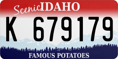 ID license plate K679179