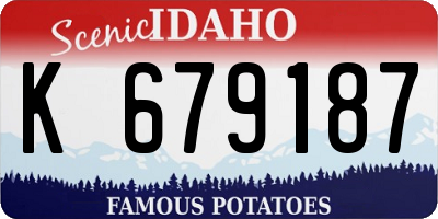ID license plate K679187
