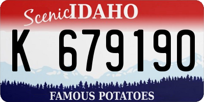 ID license plate K679190