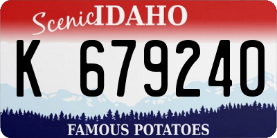 ID license plate K679240