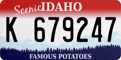 ID license plate K679247
