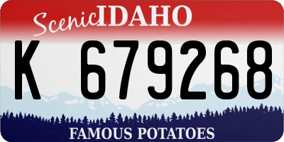 ID license plate K679268