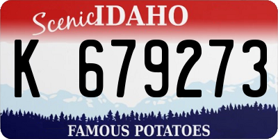 ID license plate K679273