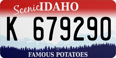 ID license plate K679290