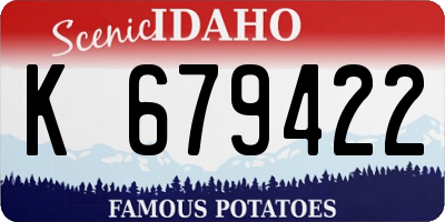 ID license plate K679422