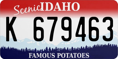 ID license plate K679463