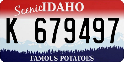 ID license plate K679497