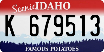 ID license plate K679513