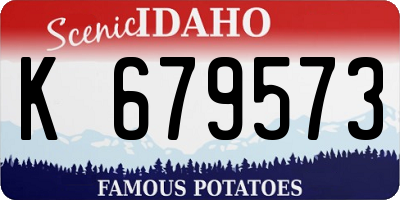 ID license plate K679573