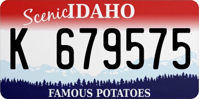 ID license plate K679575