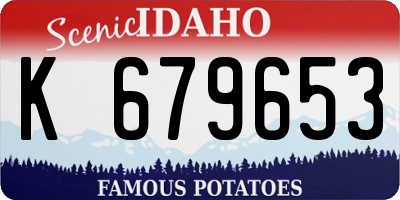 ID license plate K679653