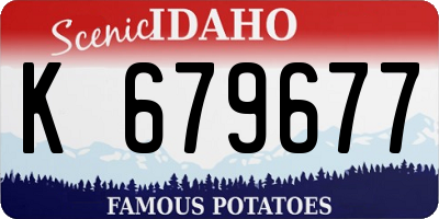 ID license plate K679677
