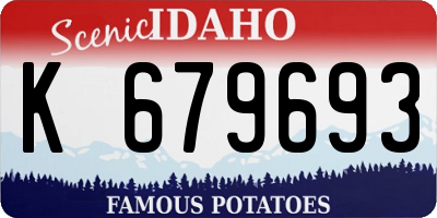 ID license plate K679693