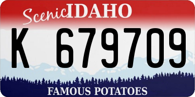 ID license plate K679709