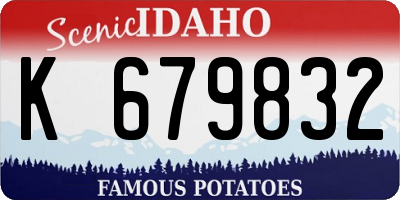 ID license plate K679832