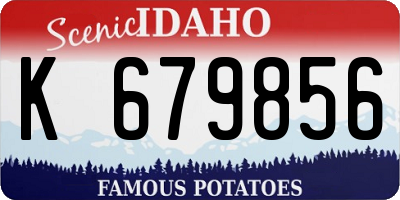 ID license plate K679856