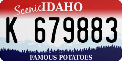 ID license plate K679883