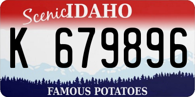 ID license plate K679896