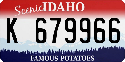 ID license plate K679966