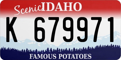 ID license plate K679971