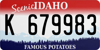 ID license plate K679983