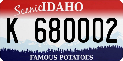 ID license plate K680002