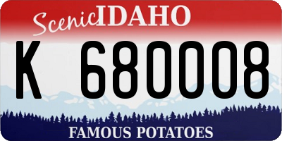 ID license plate K680008