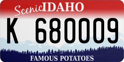 ID license plate K680009