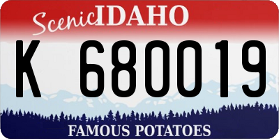 ID license plate K680019