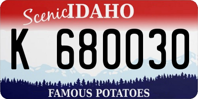ID license plate K680030