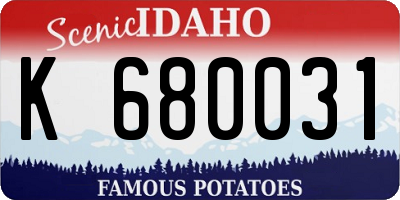 ID license plate K680031