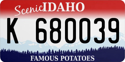 ID license plate K680039