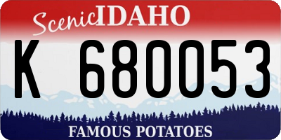 ID license plate K680053