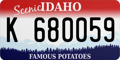 ID license plate K680059