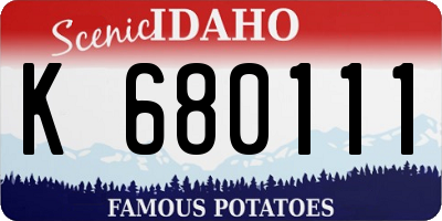 ID license plate K680111