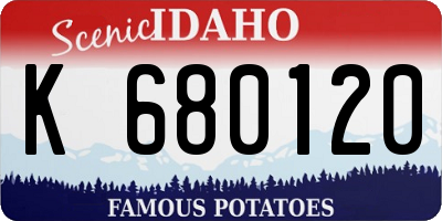 ID license plate K680120