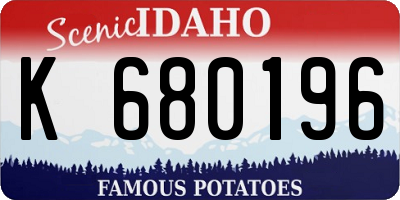 ID license plate K680196