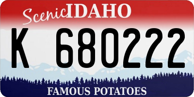 ID license plate K680222