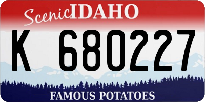 ID license plate K680227