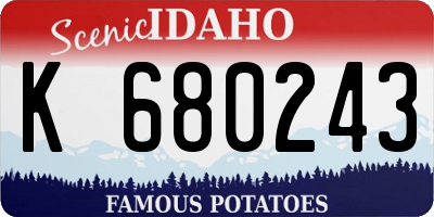 ID license plate K680243