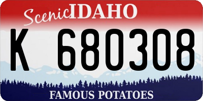 ID license plate K680308