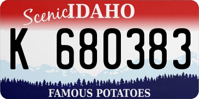ID license plate K680383