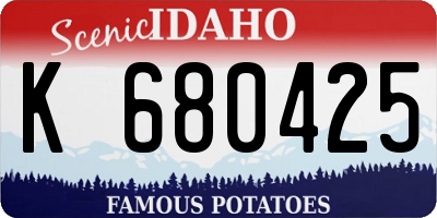 ID license plate K680425
