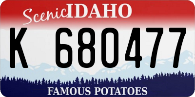 ID license plate K680477