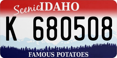 ID license plate K680508