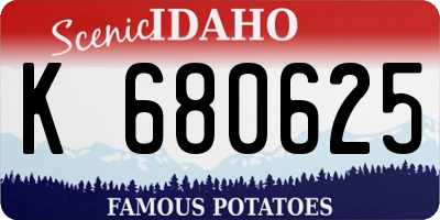 ID license plate K680625