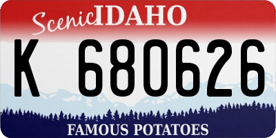 ID license plate K680626